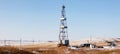Drilling in the steppe Royalty Free Stock Photo