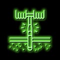 drilling tool for soil testing neon glow icon illustration Royalty Free Stock Photo