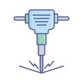 Drilling work Vector Icon which can easily modify or edit