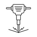 Drilling work Vector Icon which can easily modify or edit