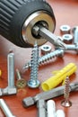 Drills, screws & Plugs Royalty Free Stock Photo