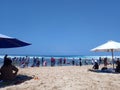 Drini Beach at Yogyakarta Indonesia with Blue Sky Royalty Free Stock Photo