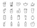 Drink and beverage icon set. It included icons such asÂ water, soda, tea, coffee, juice, mineral water, and more.