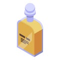 Drink bottle icon isometric vector. Tequila glass