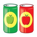 drink canned apple juice vector