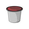 drink capsule coffee cartoon vector illustration