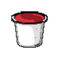 drink capsule coffee game pixel art vector illustration
