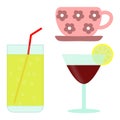 Drink - cliparts Royalty Free Stock Photo