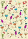 Drink or cocktail collection background