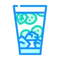 drink with cucumber color icon vector illustration
