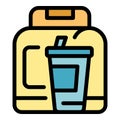 Drink cup lunch icon vector flat Royalty Free Stock Photo