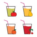 Drink fruit colot vector