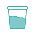 Isolated drink glass dou color style icon vector design