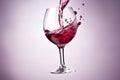 liquid red closeup drink gradient transparent wine glass party alcohol background. Generative AI.