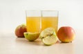 drink, 2, glasses, Apple juice, juice, apples, fruit,