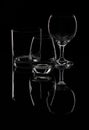 Drink glasses on isolated background