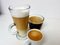 Drink hot creamycup espresso mug black cup ceramic Royalty Free Stock Photo