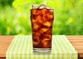 Drink with ice cubes, close-up view Royalty Free Stock Photo