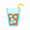 Drink with ice icon vector image. Royalty Free Stock Photo
