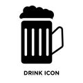 Drink icon vector isolated on white background, logo concept of Royalty Free Stock Photo