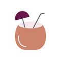 Drink vector flat color icon Royalty Free Stock Photo