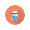 Drink vector flat color icon Royalty Free Stock Photo