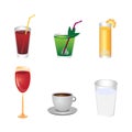Drink icons Royalty Free Stock Photo
