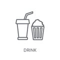 Drink linear icon. Modern outline Drink logo concept on white ba Royalty Free Stock Photo