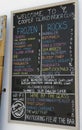 Drink list at the bar, Cooper Island Beach Club, Cooper Island, BVI