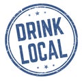 Drink local grunge rubber stamp