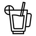 Drink lunch icon, outline style Royalty Free Stock Photo