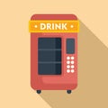 Drink machine supply icon flat vector. Candy beverage Royalty Free Stock Photo