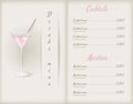 Drink menu template