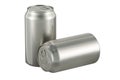 Drink metallic cans, 3D rendering