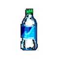 drink mineral water bottle game pixel art vector illustration Royalty Free Stock Photo