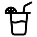 Drink Outline bold Vector Icon which can be easily modified or Edited Royalty Free Stock Photo