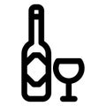 Drink Outline bold Vector Icon which can be easily modified or Edited Royalty Free Stock Photo