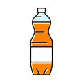 drink soda plastic bottle color icon vector illustration