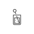 Drink Stirrer line icon