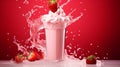 Drink strawberry beverage fruit smoothie milkshake