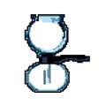 drink syphon coffee maker game pixel art vector illustration