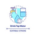 Drink tap water concept icon