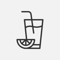 Drink vector icon set. Isolated lemonade icon vector design Royalty Free Stock Photo