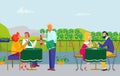 Drink wine at vineyard, vector illustration, flat man woman charcaetr rest at winery, couple sitting at restaurant table