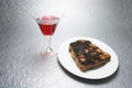 Drink and Raisin Toast Royalty Free Stock Photo