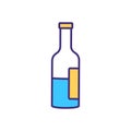 Drinking alcohol RGB color icon Royalty Free Stock Photo