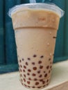 drinking boba milk tea during the day is really very refreshing