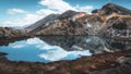 Drinking break at the volcano lake