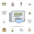 drinking coffee with newspaper icon. coffee icons universal set for web and mobile Royalty Free Stock Photo