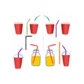 drinking cups free vector illustration Royalty Free Stock Photo